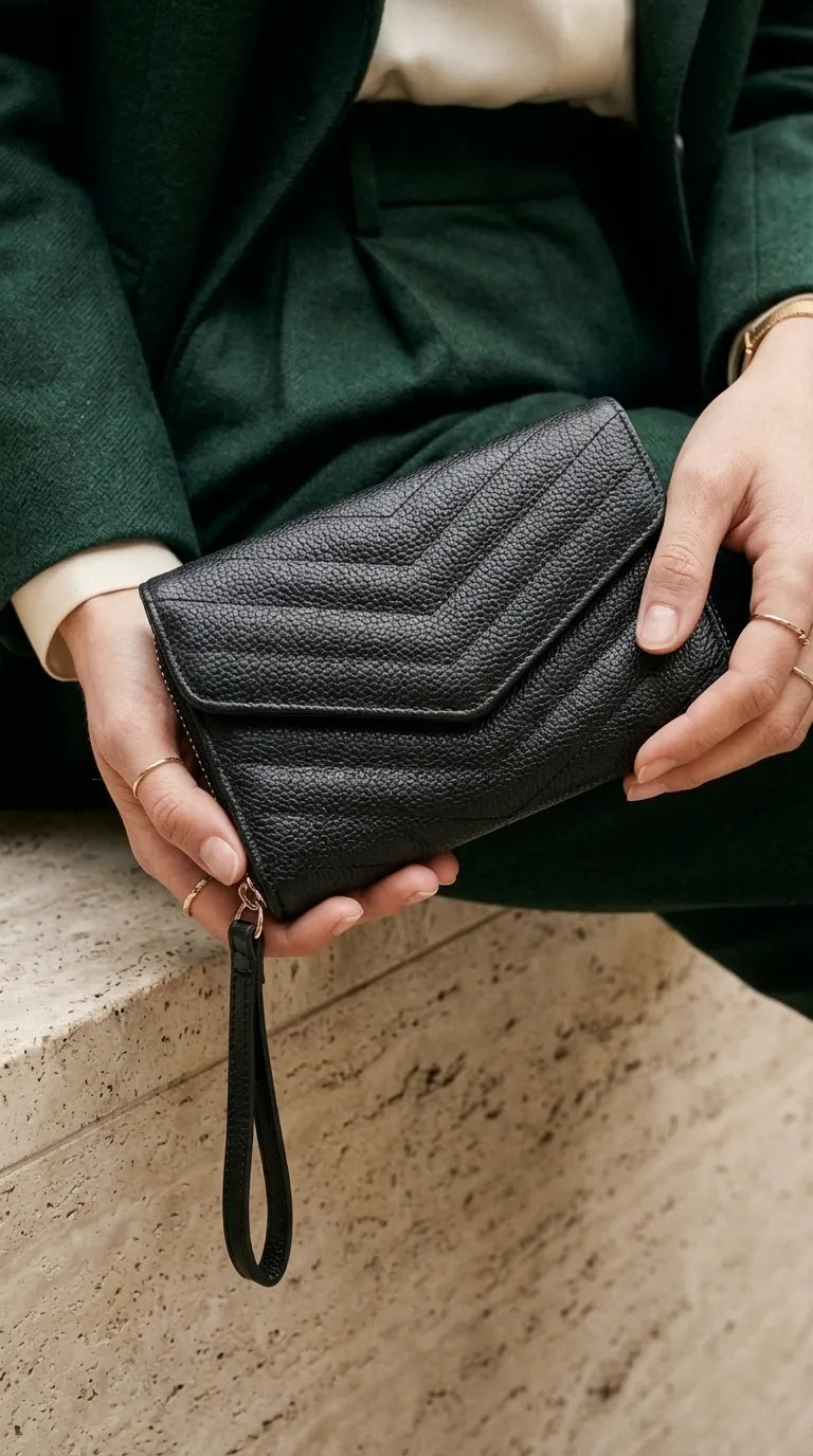 Black Formal Wallet For Women P71050