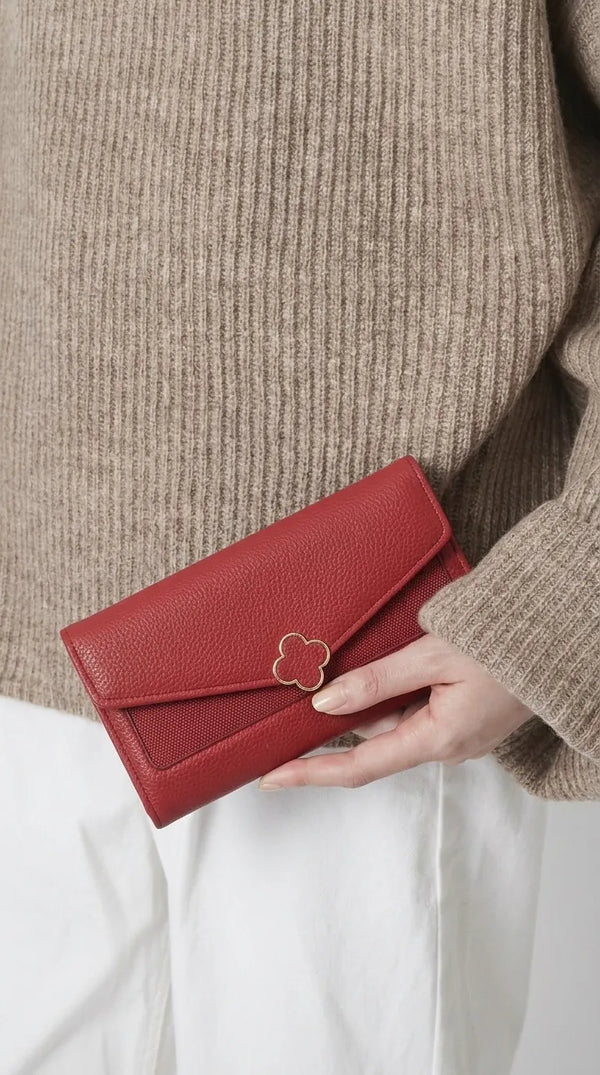 Maroon Formal Wallet For Women P71051