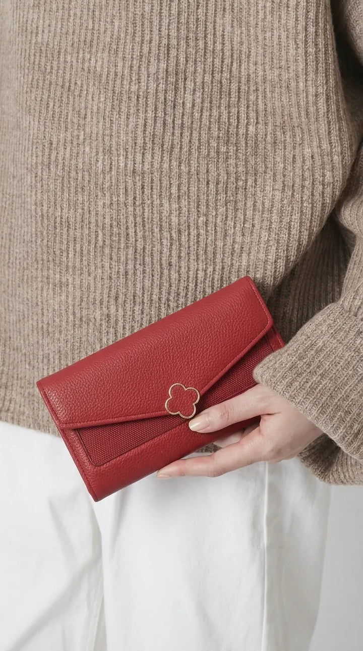 Maroon Formal Wallet For Women P71051