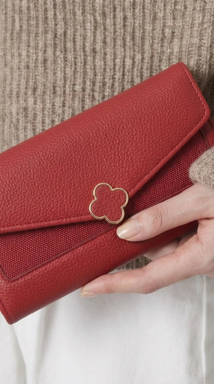 Maroon Formal Wallet For Women P71051