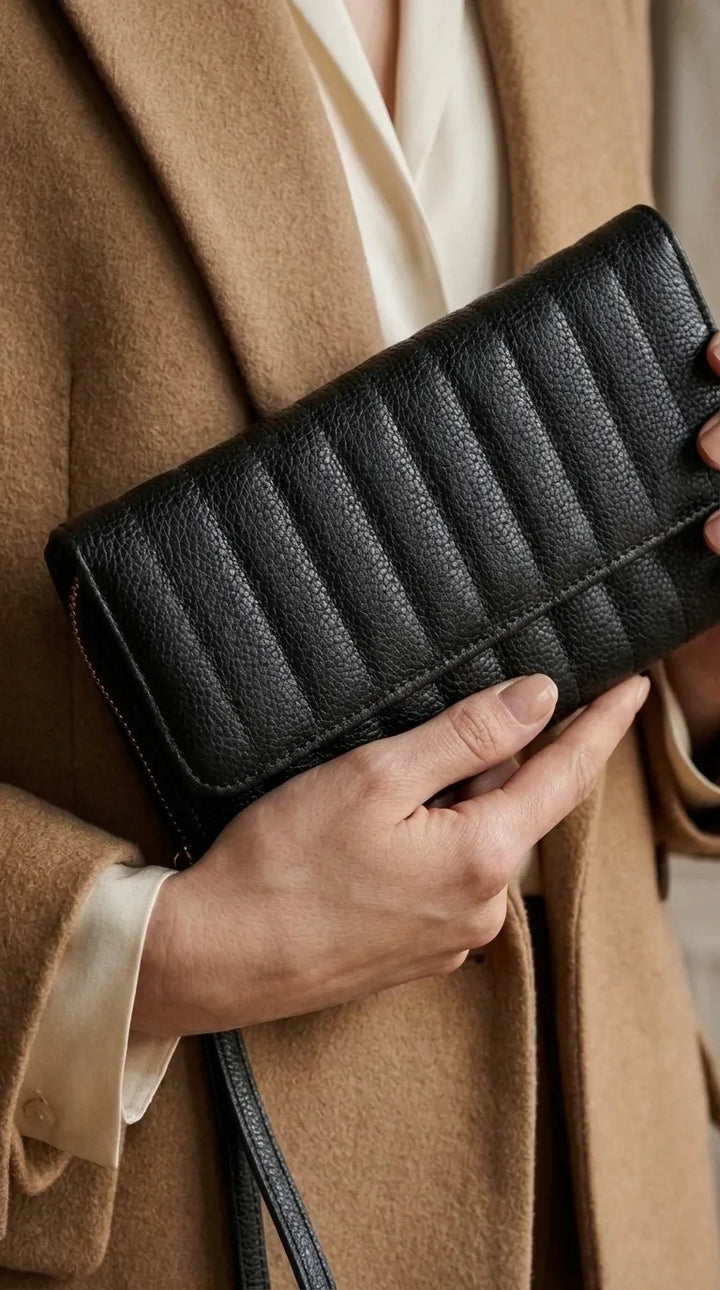 Black Formal Wallet For Women P71053