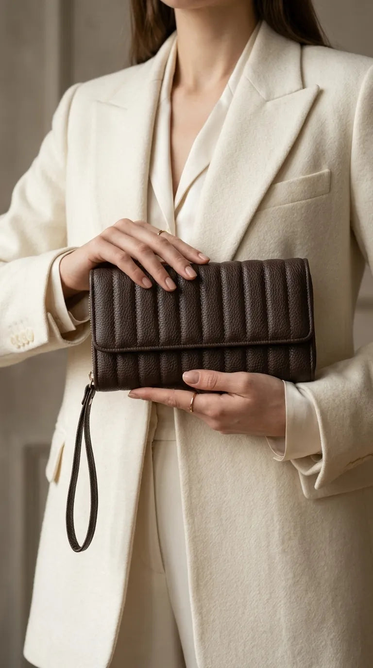 Brown Formal Wallet For Women P71053
