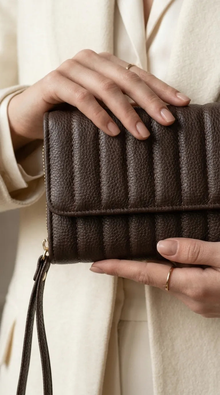 Brown Formal Wallet For Women P71053