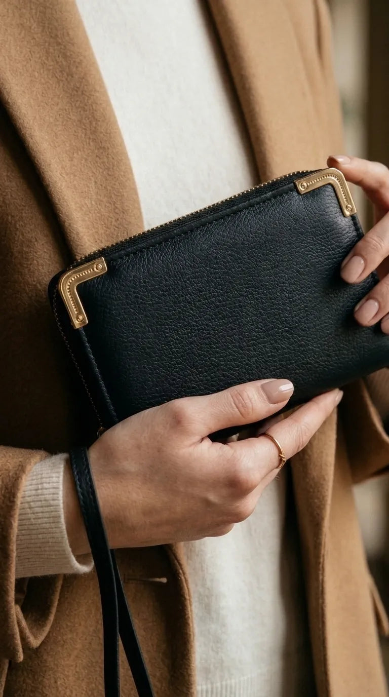 Black Formal Wallet For Women P71054