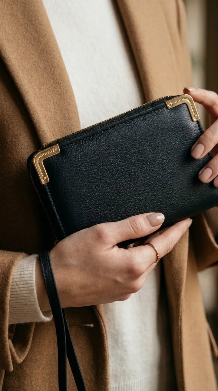 Black Formal Wallet For Women P71054