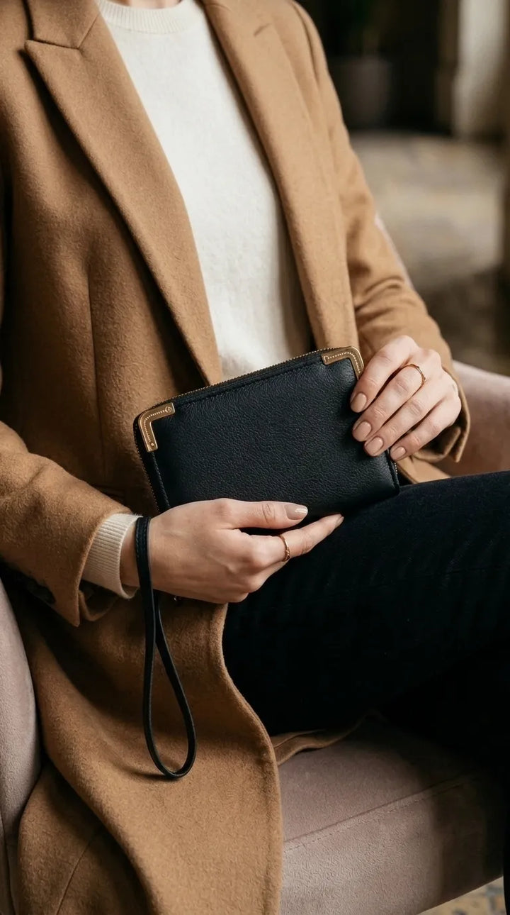 Black Formal Wallet For Women P71054