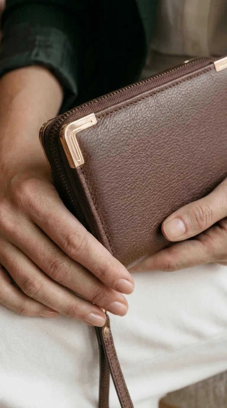 Brown Formal Wallet For Women P71054