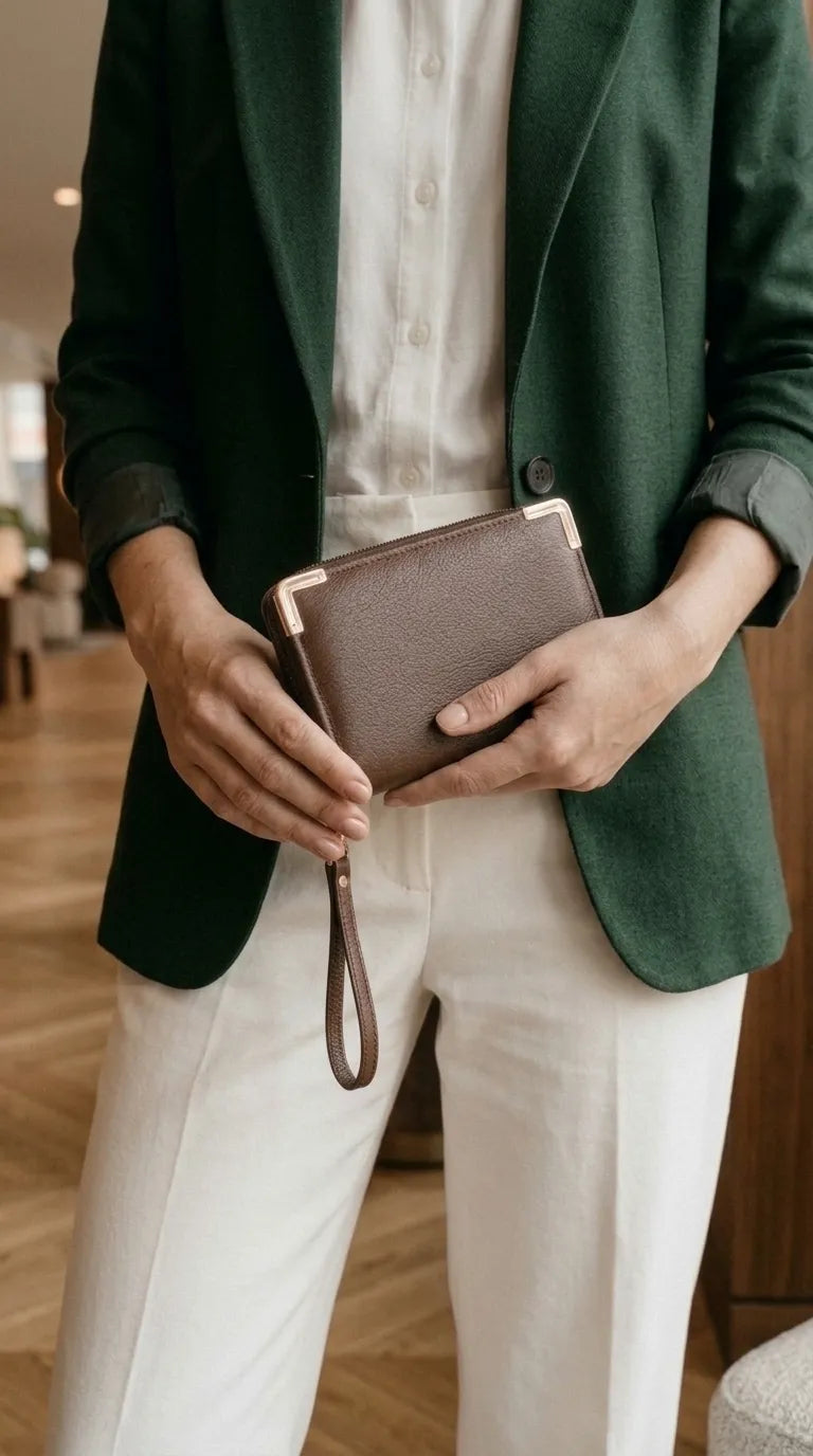Brown Formal Wallet For Women P71054