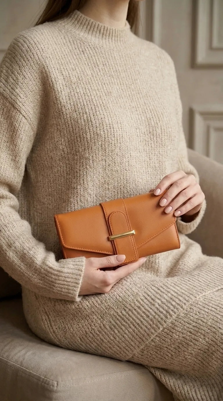 Mustard Formal Wallet For Women P71056