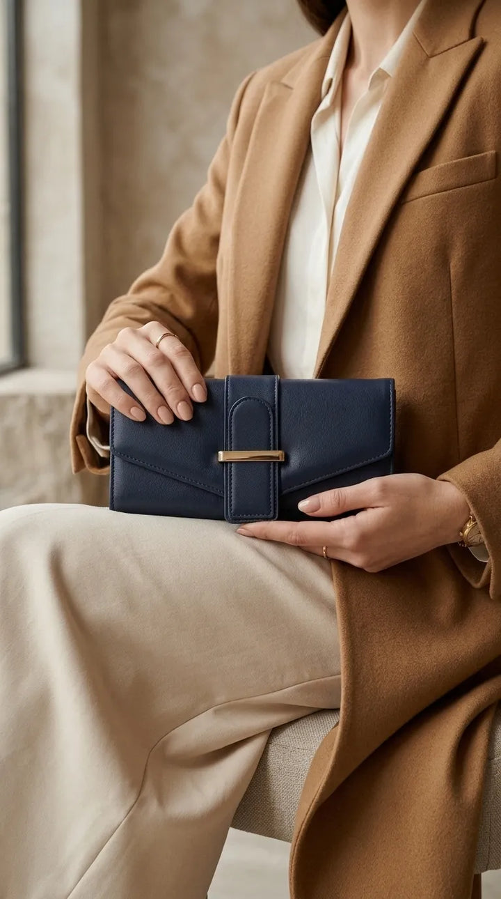 Navy Formal Wallet For Women P71056