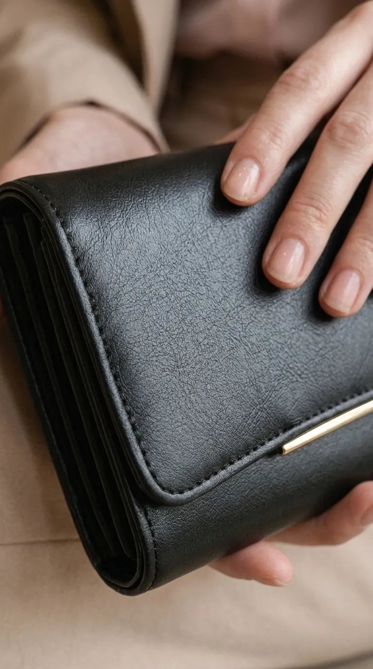 Black Formal Wallet For Women P71057