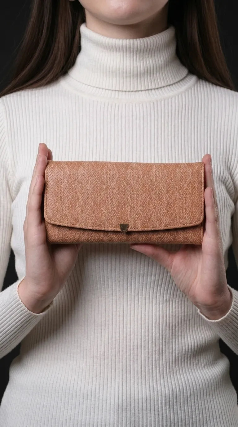 Brown Formal Wallet For Women P71058