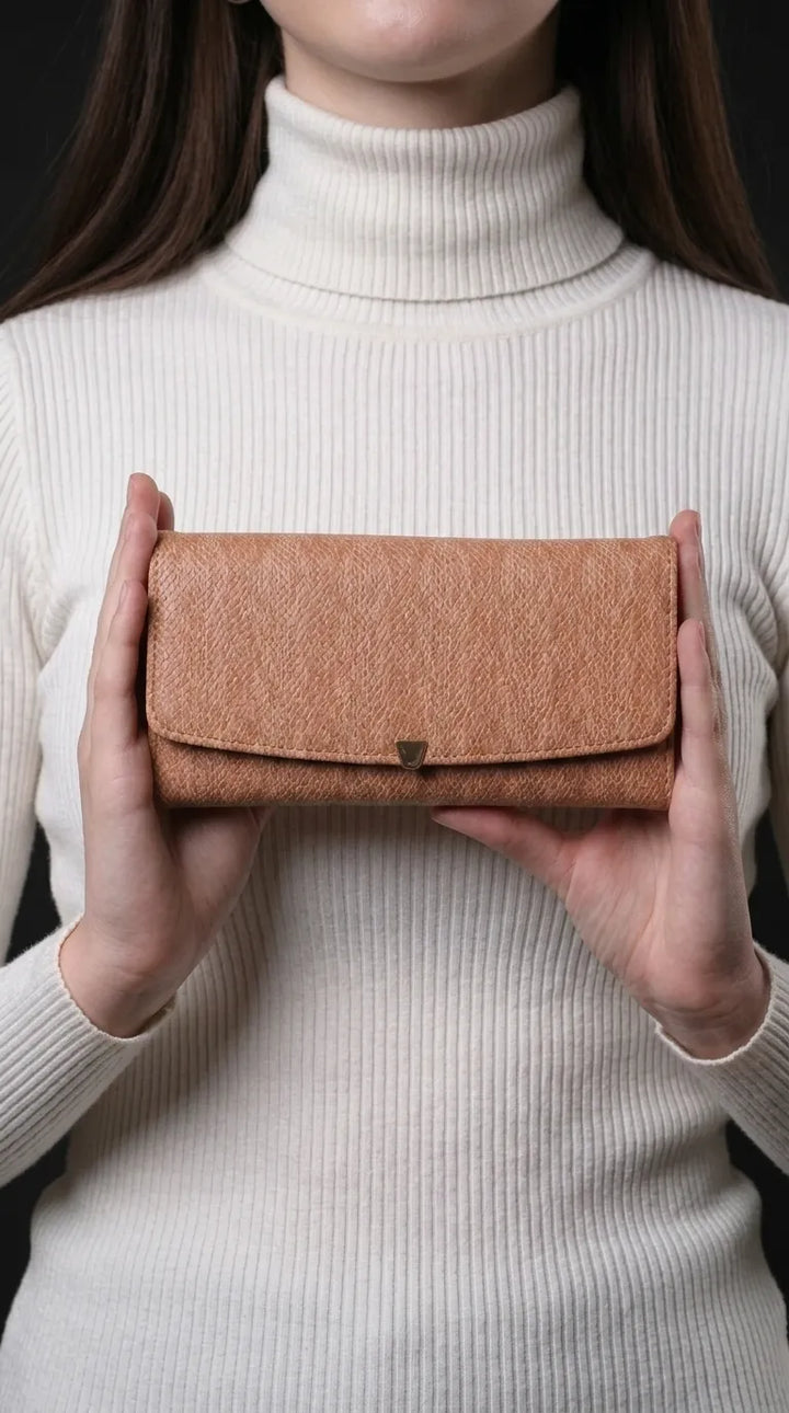 Brown Formal Wallet For Women P71058