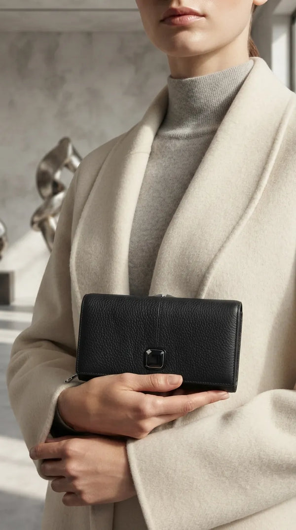 Black Formal Wallet For Women P71075