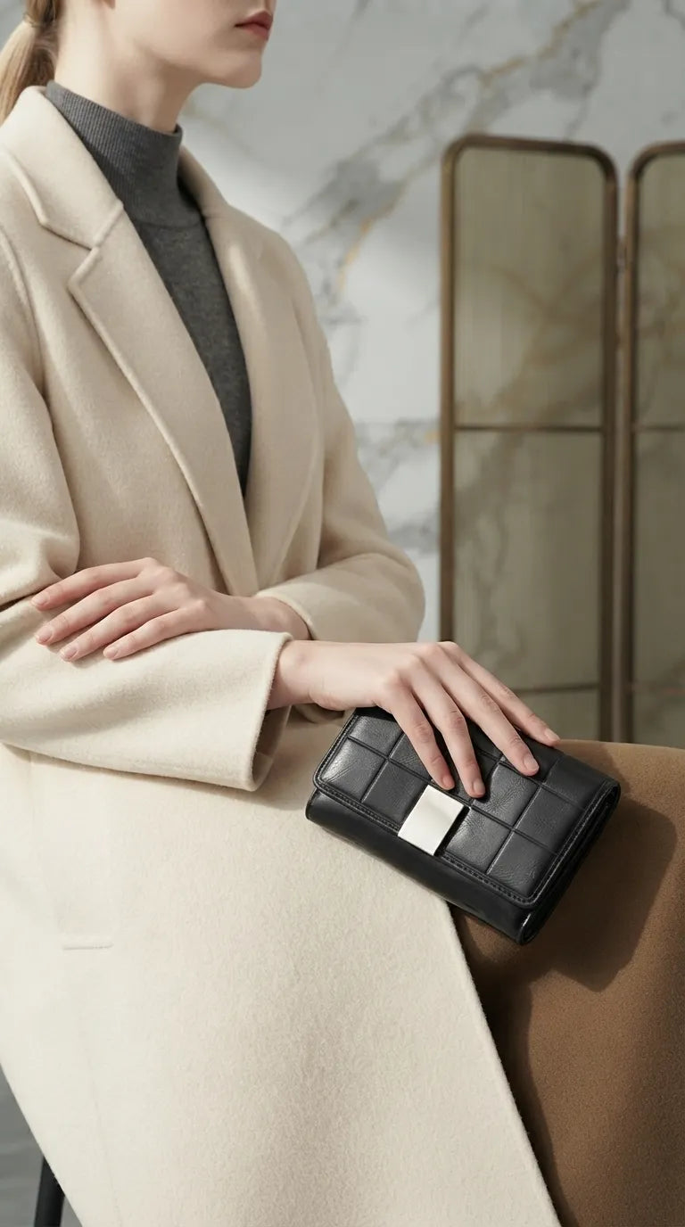 Black Formal Wallet For Women P71078
