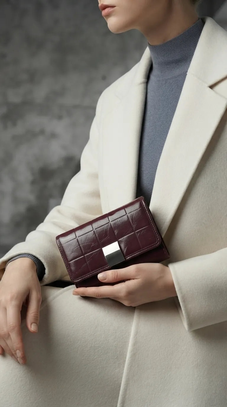Maroon Formal Wallet For Women P71078