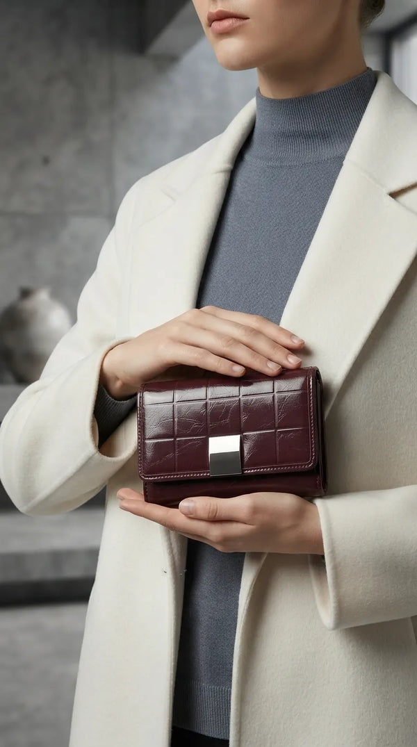 Maroon Formal Wallet For Women P71078