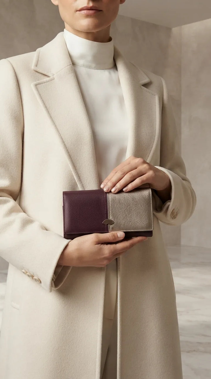 Maroon Formal Wallet For Women P71079