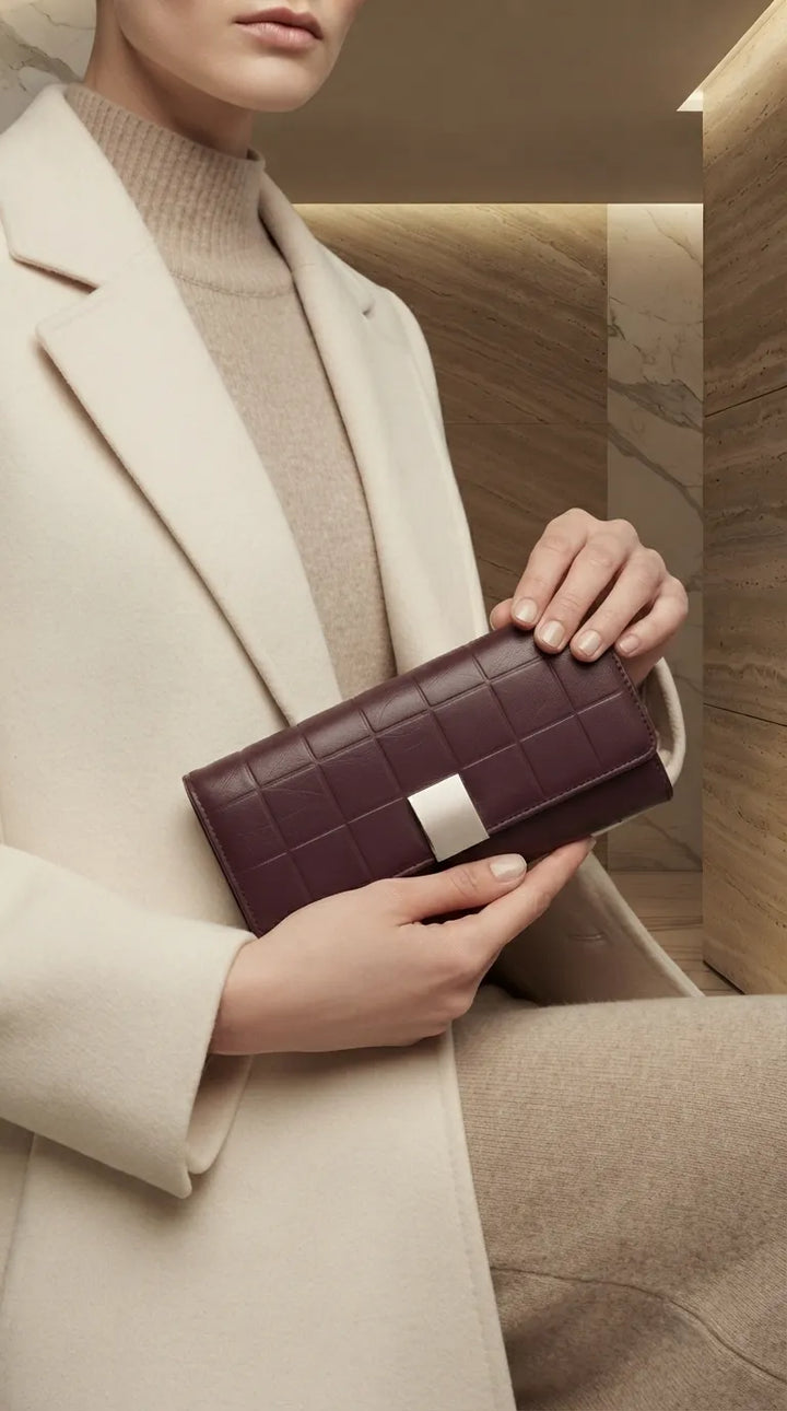 Maroon Formal Wallet For Women P71080