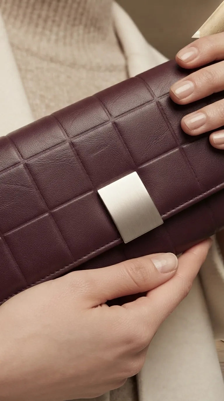 Maroon Formal Wallet For Women P71080