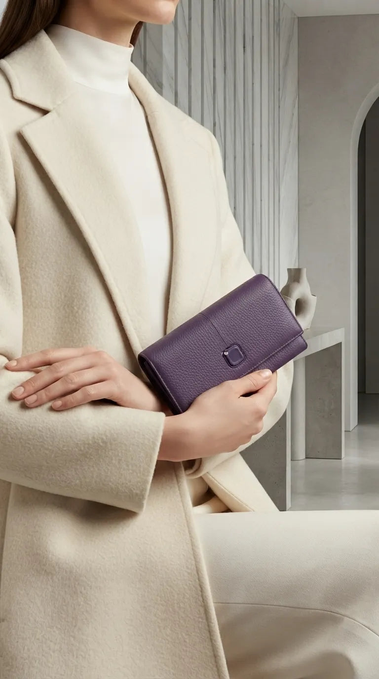 Purple Formal Wallet For Women P71081