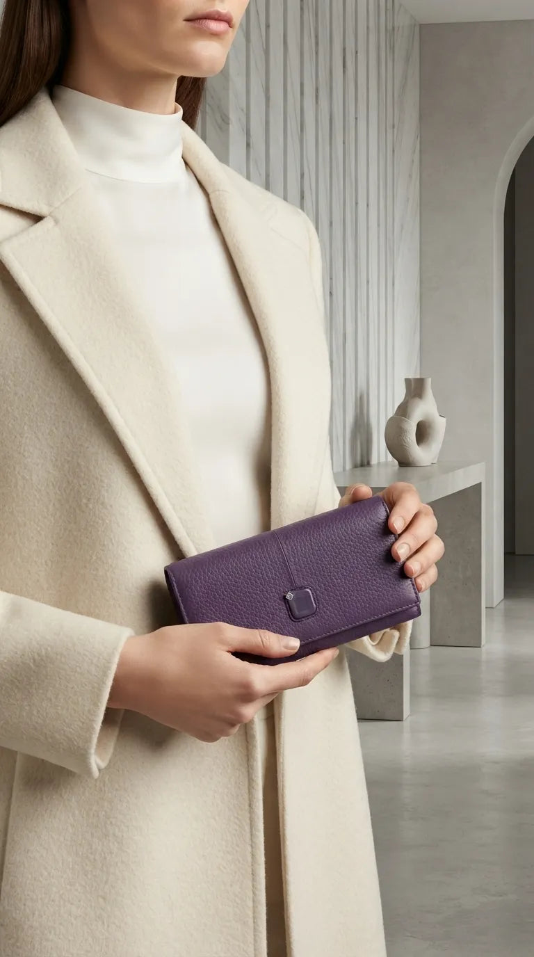 Purple Formal Wallet For Women P71081
