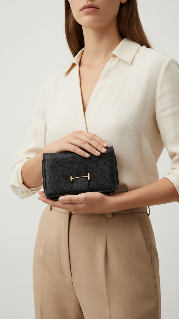 Black Casual Wallet For Women P71126