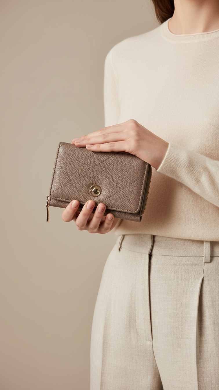 Grey Casual Wallet For Women P71127
