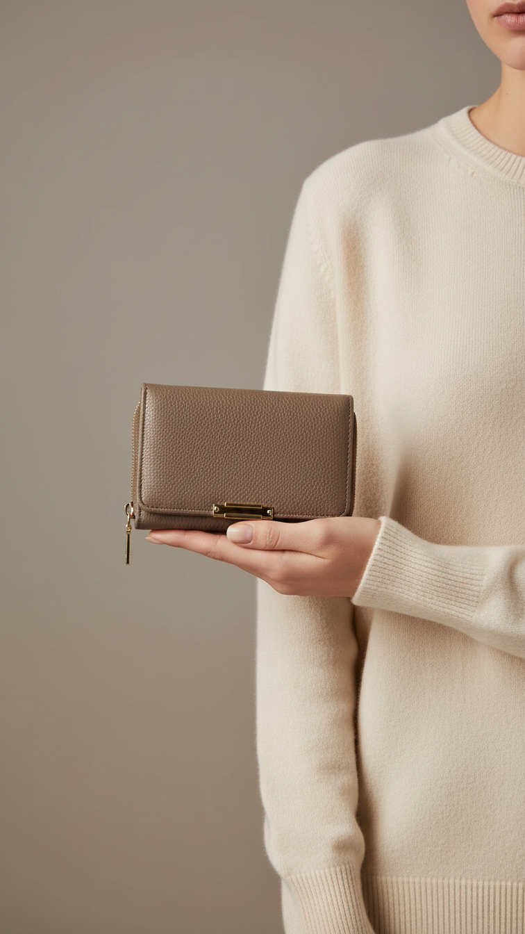 Grey Casual Wallet For Women P71128