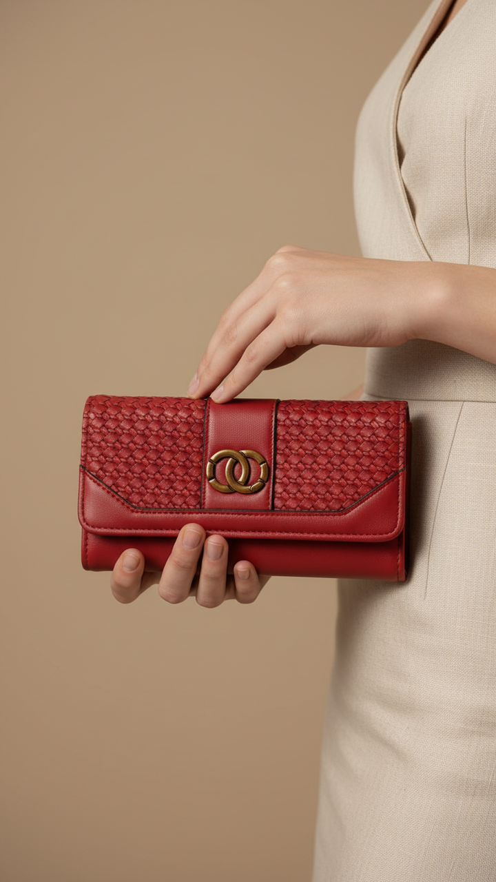 Red Casual Wallet For Women P71129