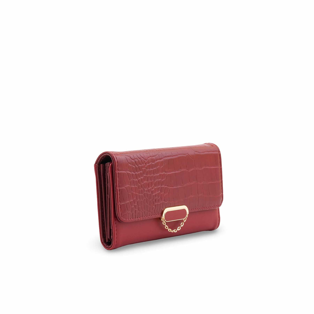 Maroon Casual Wallet For Ladies P71130