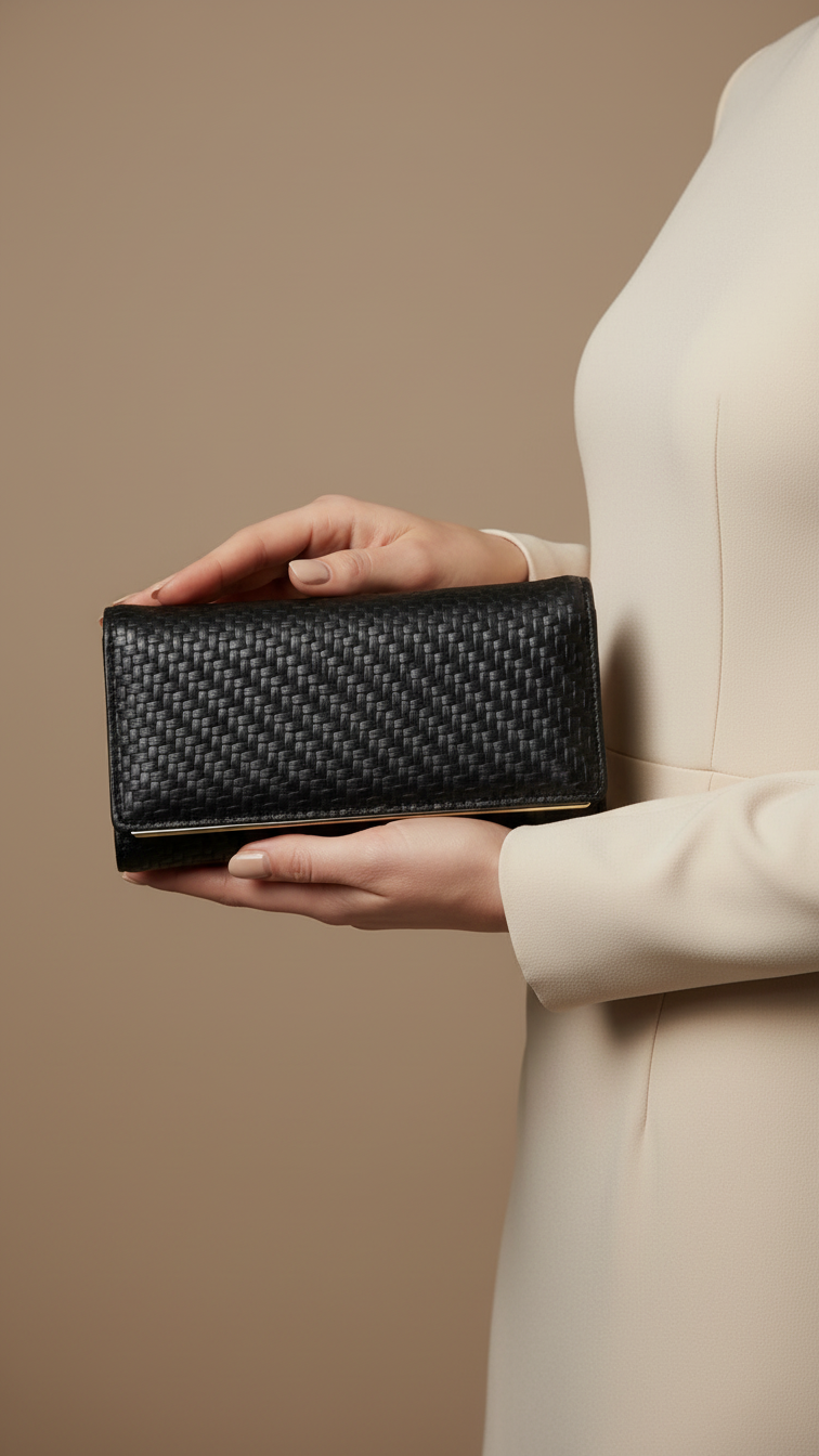 Black Casual Wallet For Women P71135