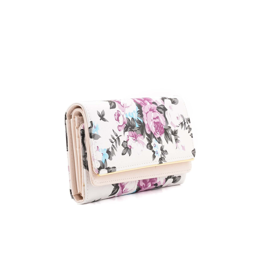 White Casual Wallet For Women P71140
