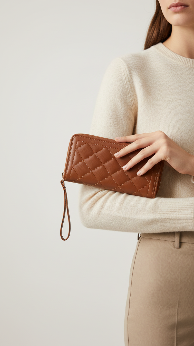 Brown Casual Wallet For Women P71142