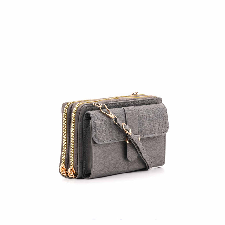Grey Casual Wallet For Women P71145