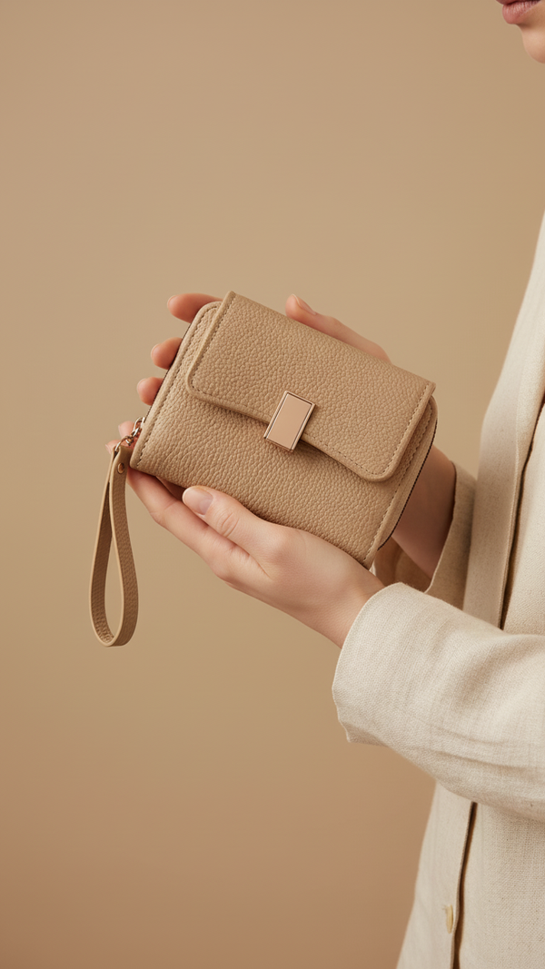 Beige Casual Wallet For Women P71153