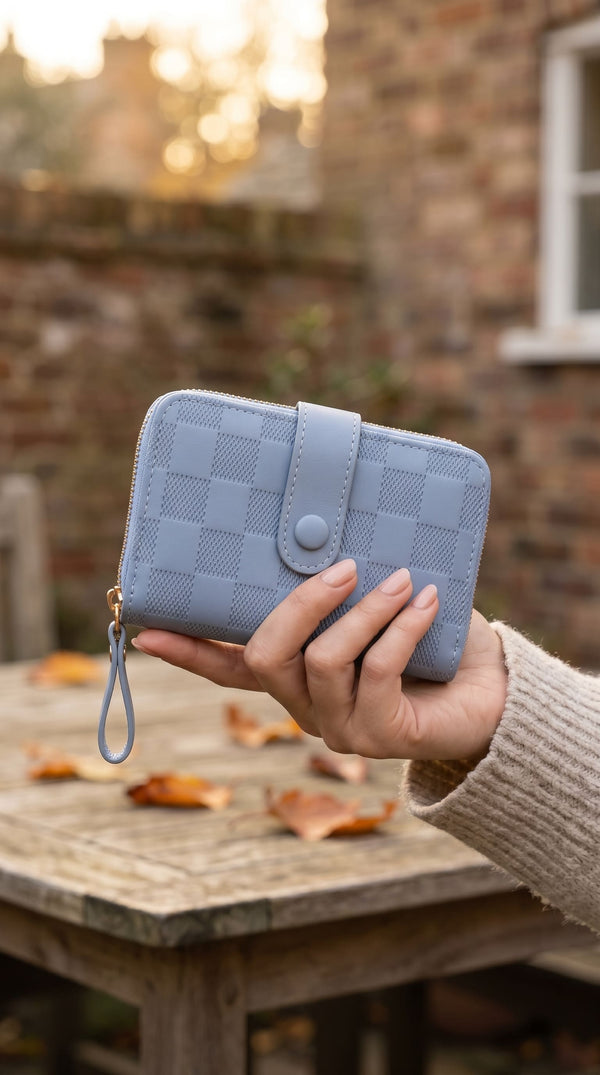 Sky Blue Casual Wallet For Ladies P71169