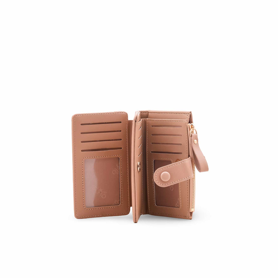 Beige Casual Wallet For Ladies P71170