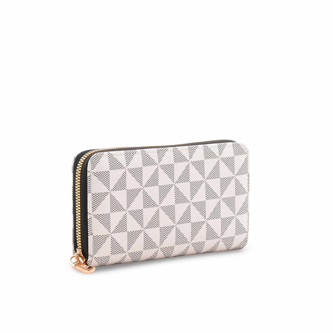 White Casual Wallet For Ladies P71186