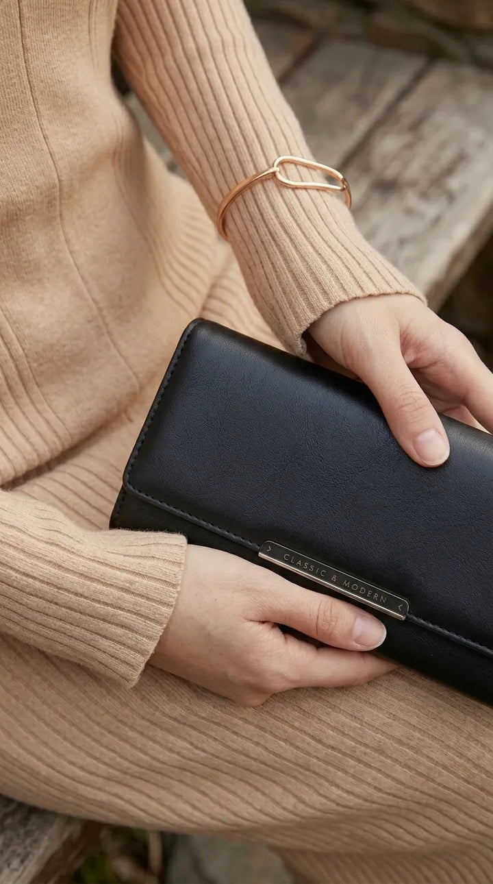 Black Formal Wallet For Women P71230