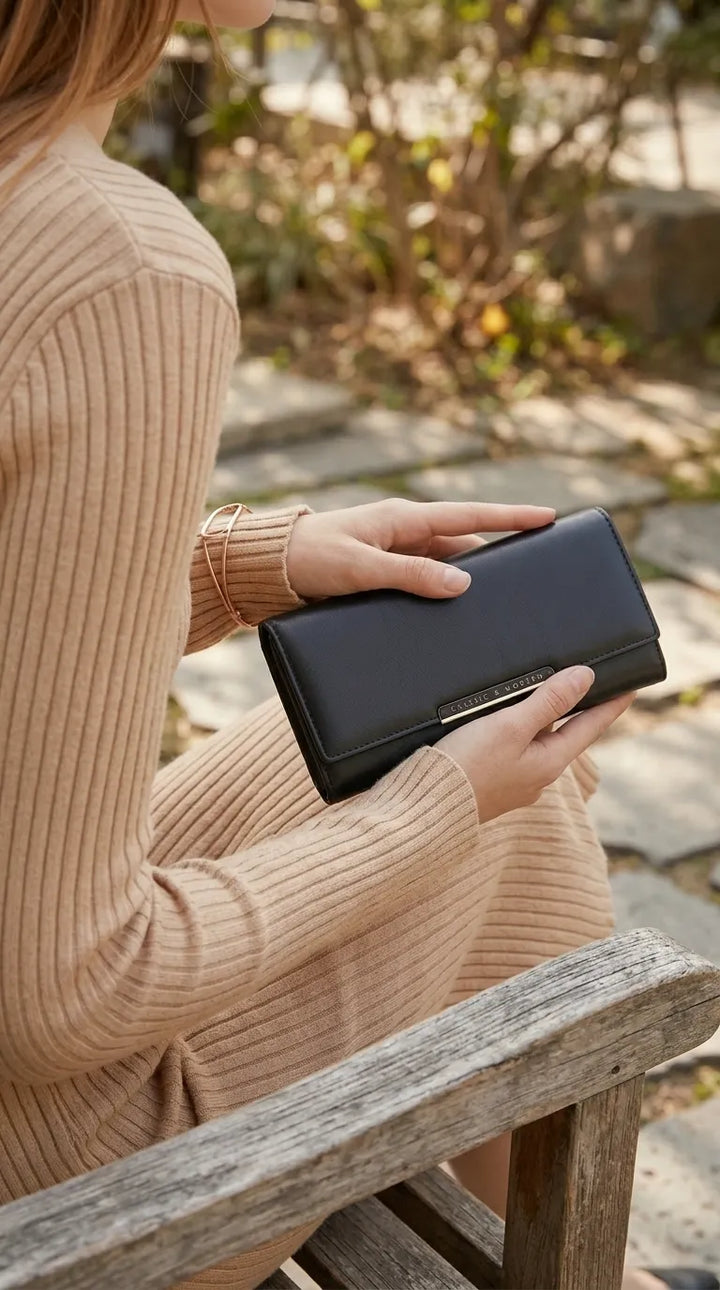 Black Formal Wallet For Women P71230
