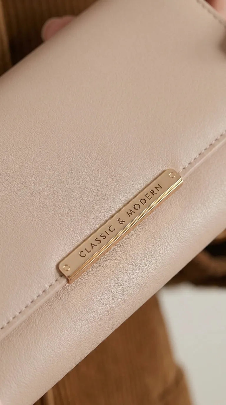 Beige Formal Wallet For Women P71230