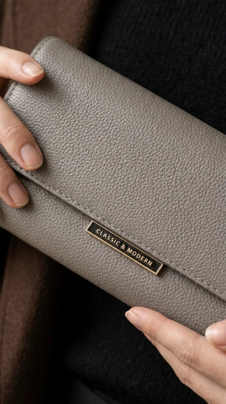 Grey Formal Wallet For Women P71231