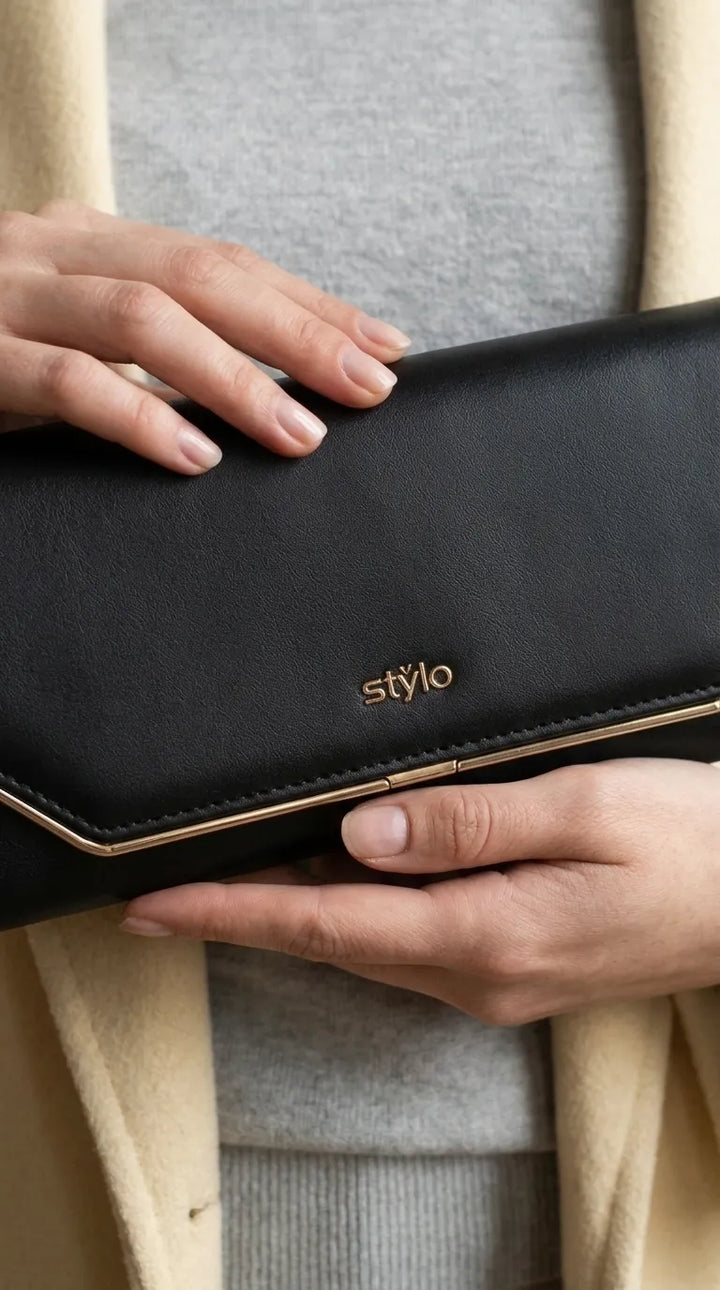 Black Formal Wallet For Women P71232
