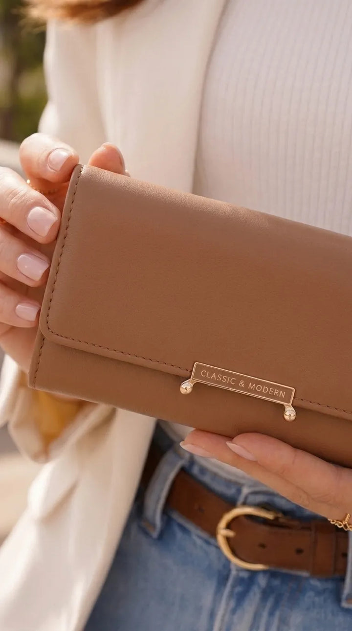 Brown Formal Wallet For Women P71233