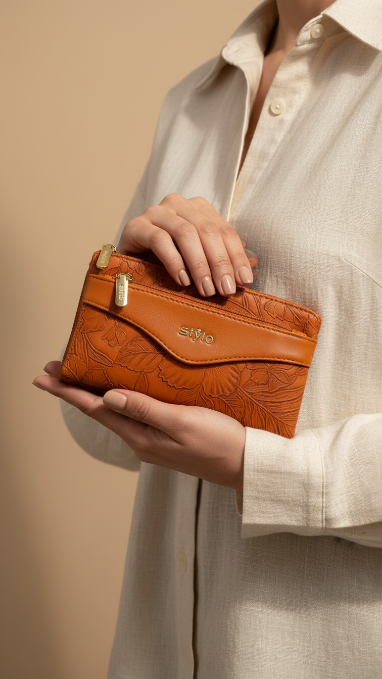 Brown Casual Pouch P97656
