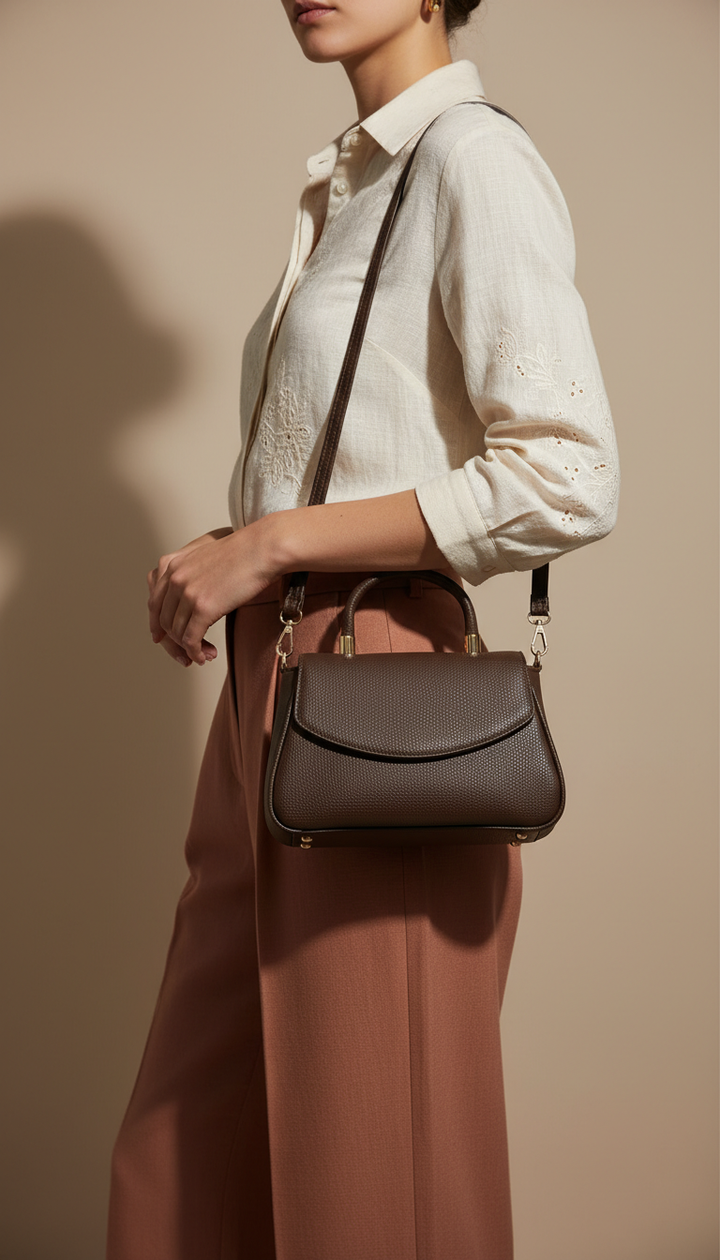 Brown Casual Pouch For Women P97663