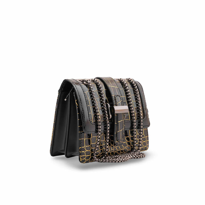 Black Casual Pouch For Ladies P97666