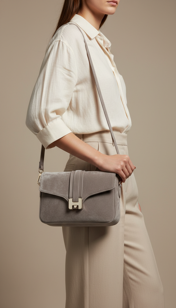 Grey Casual Pouch For Ladies P97670