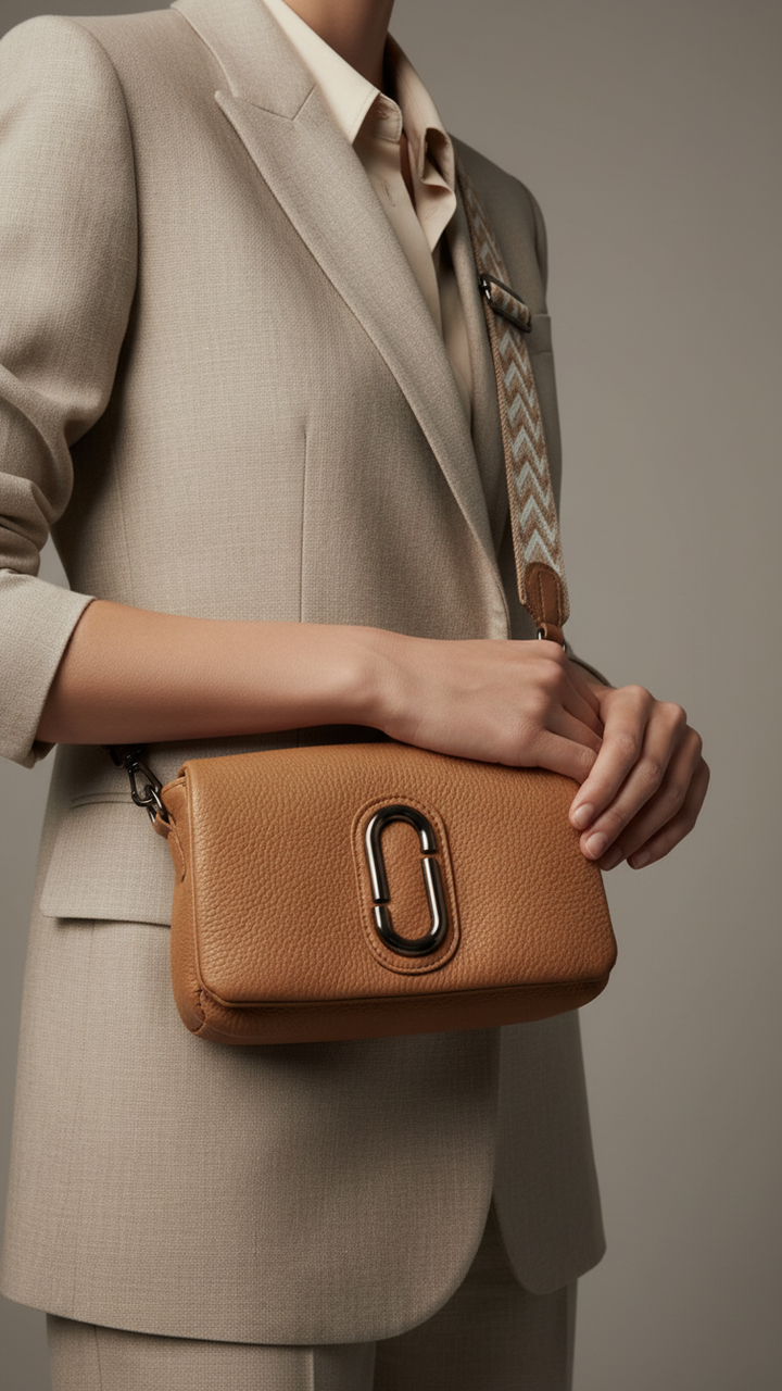 Beige Casual Pouch For Ladies P97672